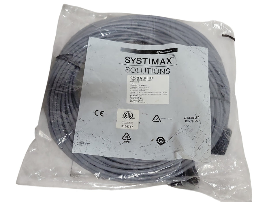 Systimax Solutions CPC8882-03F100 110P8GS-S-DG-100FT Patch Cord Cable 100ft