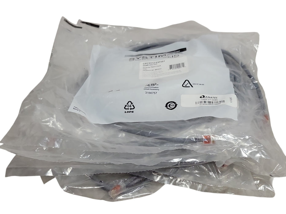 Lot of 11x Systimax CommScope CPC3312-03F007 GS8E-DG-7FT Patch Cord 7ft Grey