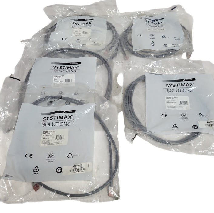 Lot of 5x CommScope SYSTIMAX GS8E Modular Patch Cords Cat 6 Ethernet Cables, SEE
