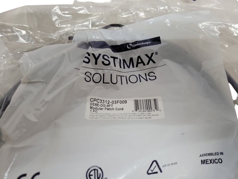 Lot of 5x CommScope SYSTIMAX GS8E Modular Patch Cords Cat 6 Ethernet Cables, SEE