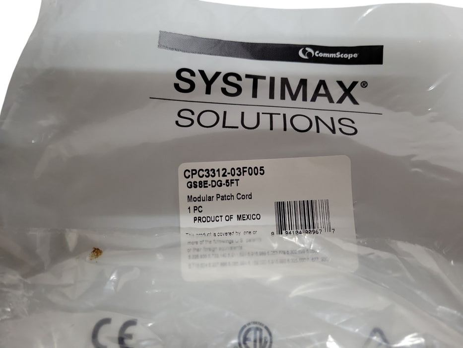 Lot of 5x CommScope SYSTIMAX GS8E Modular Patch Cords Cat 6 Ethernet Cables, SEE