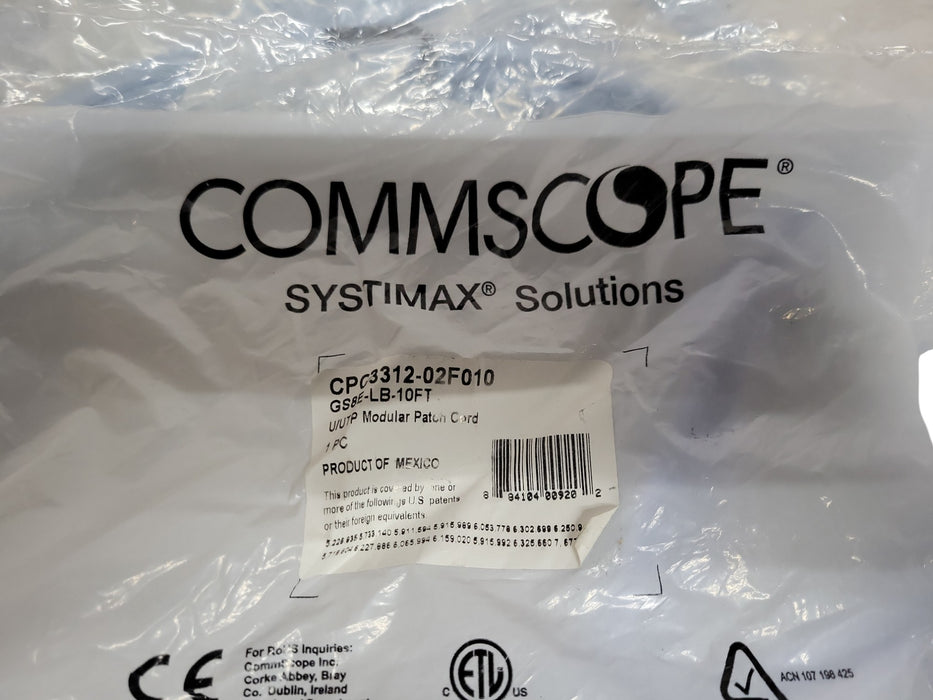 Lot of 21x CommScope SYSTIMAX GS8E-LB-10FT 10Ft Modular Patch Cords