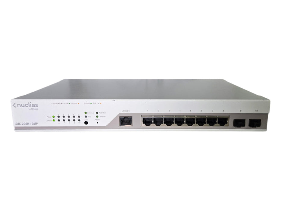 D-Link Nuclias DBS-2000-10MP - 10-Port Gigabit Smart Managed PoE Switch