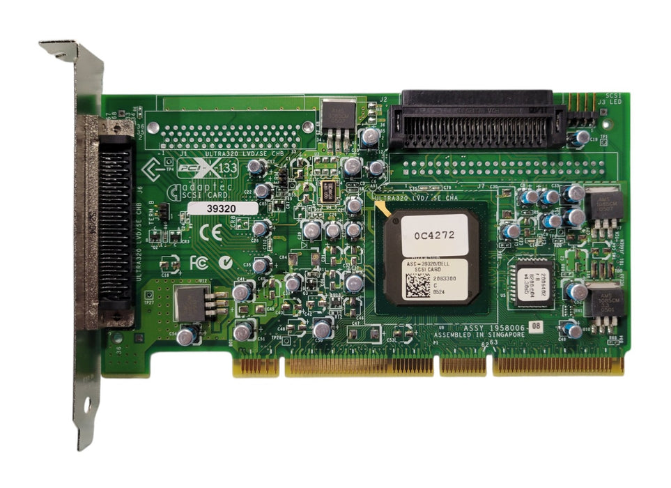 Adaptec 39320 Dell 0C4272 Ultra320 SCSI Controller PCI-X 133MHz Card