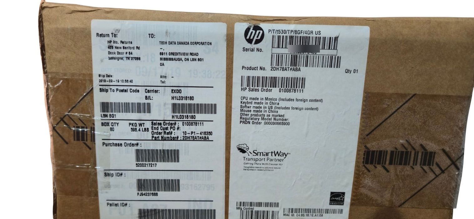 Open Box Like New HP t530 Thin Client - AMD GX-215JJ 4GB RAM 8GB Flash ThinPro