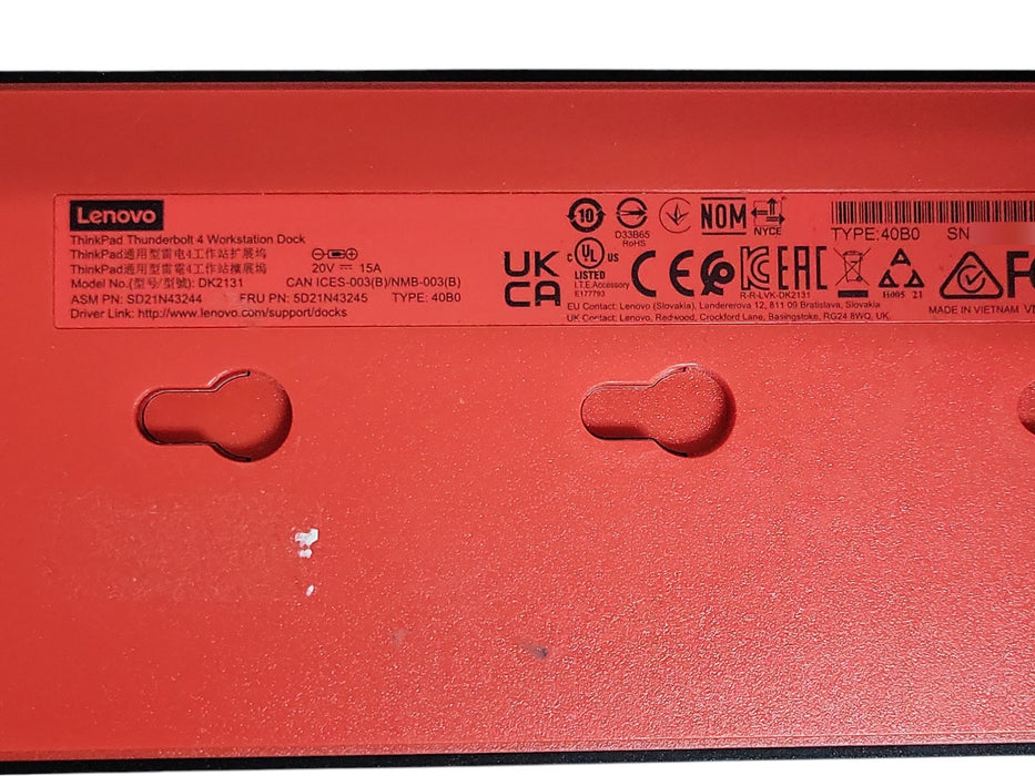 Lenovo ThinkPad Thunderbolt 4 Workstation Dock DK2131 Type 40B0