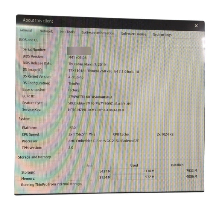 Brand New HP t530 Thin Client - GX-215JJ 1.5-2.0GHz 4GB RAM 8GB Flash ThinPro