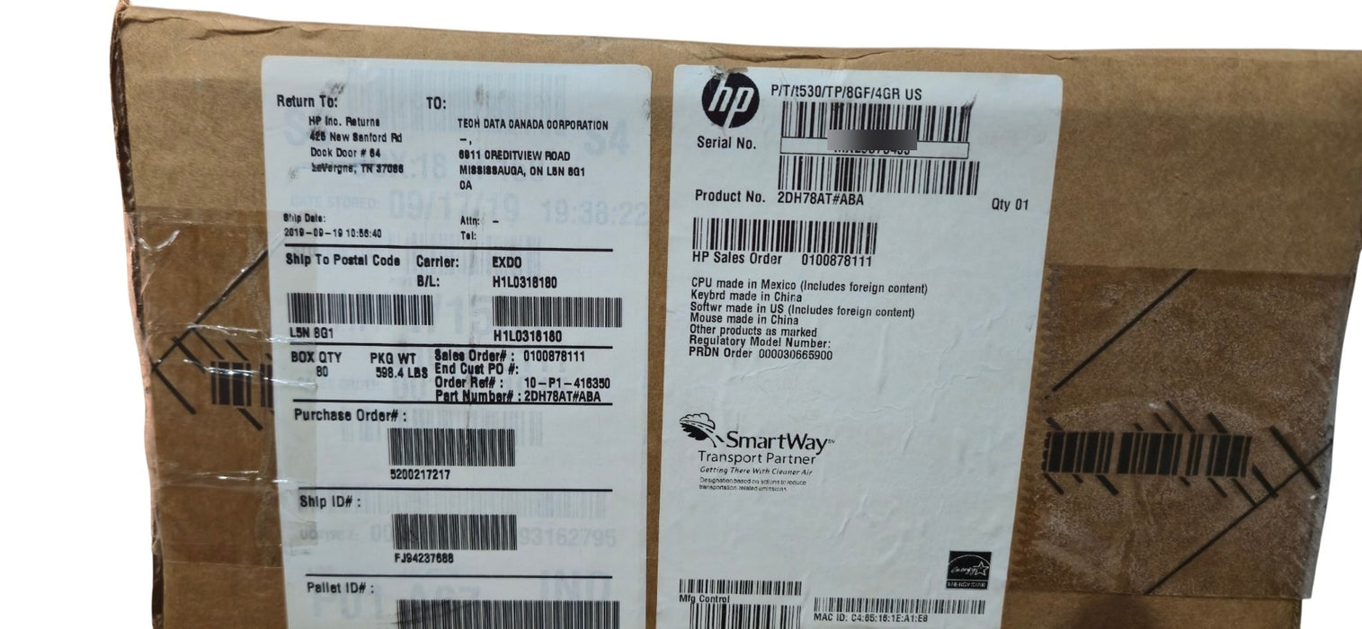 Brand New HP t530 Thin Client - GX-215JJ 1.5-2.0GHz 4GB RAM 8GB Flash ThinPro