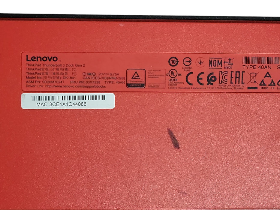 Lenovo ThinkPad Thunderbolt 3 Dock Gen 2 Type 40AN only