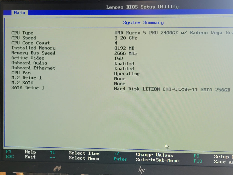 Lenovo ThinkCentre M715q 2nd Gen - Ryzen 5 PRO 2400GE 3.2GHz 8GB RAM 256GB SSD