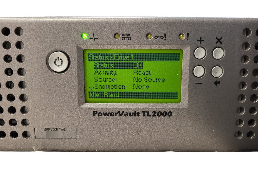 Dell PowerVault TL2000 2U Tape Library with 1x LTO Ultrium 5-H SAS Drive