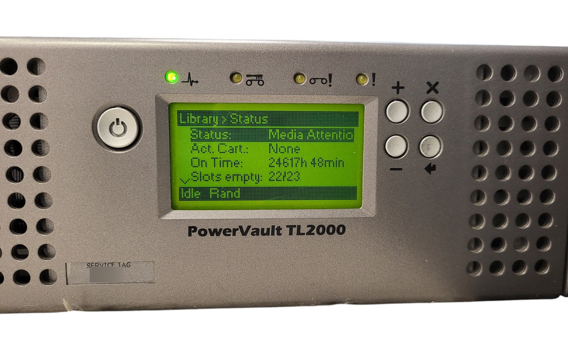 Dell PowerVault TL2000 2U Tape Library with 1x LTO Ultrium 5-H SAS Drive