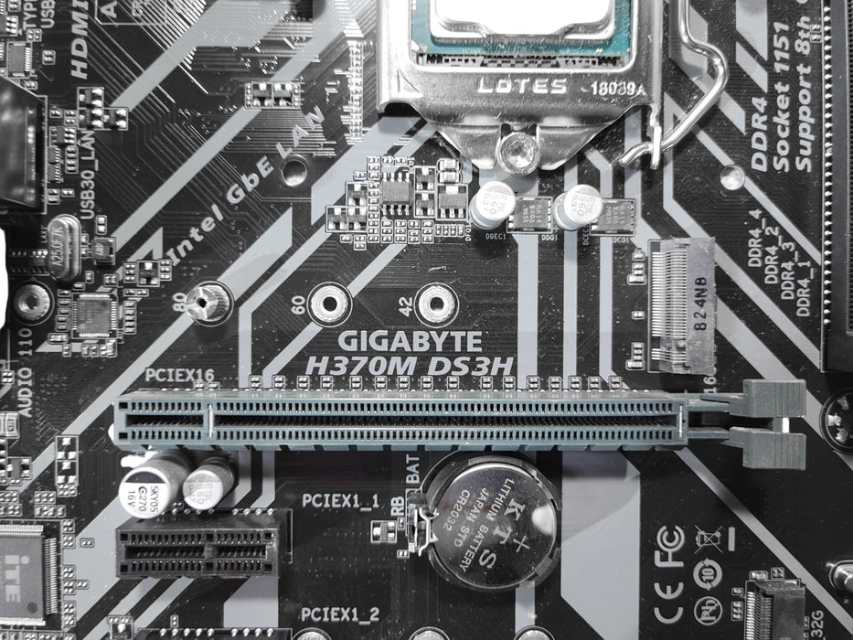 Gigabyte H370M DS3H Motherboard w/ Intel Core i7-8700 3.20GHz CPU & I/O Shield