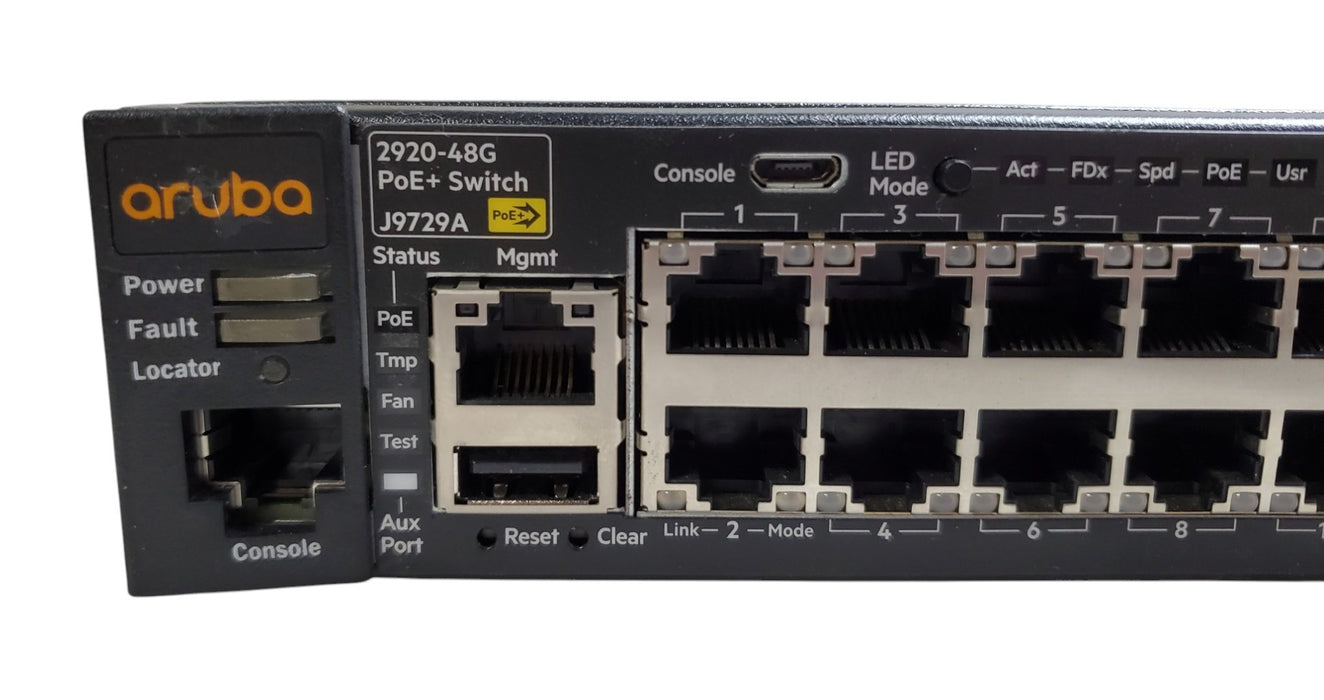 Aruba 2920-48G PoE+ Switch J9729A - 48-Port Gigabit PoE Managed Network Switch