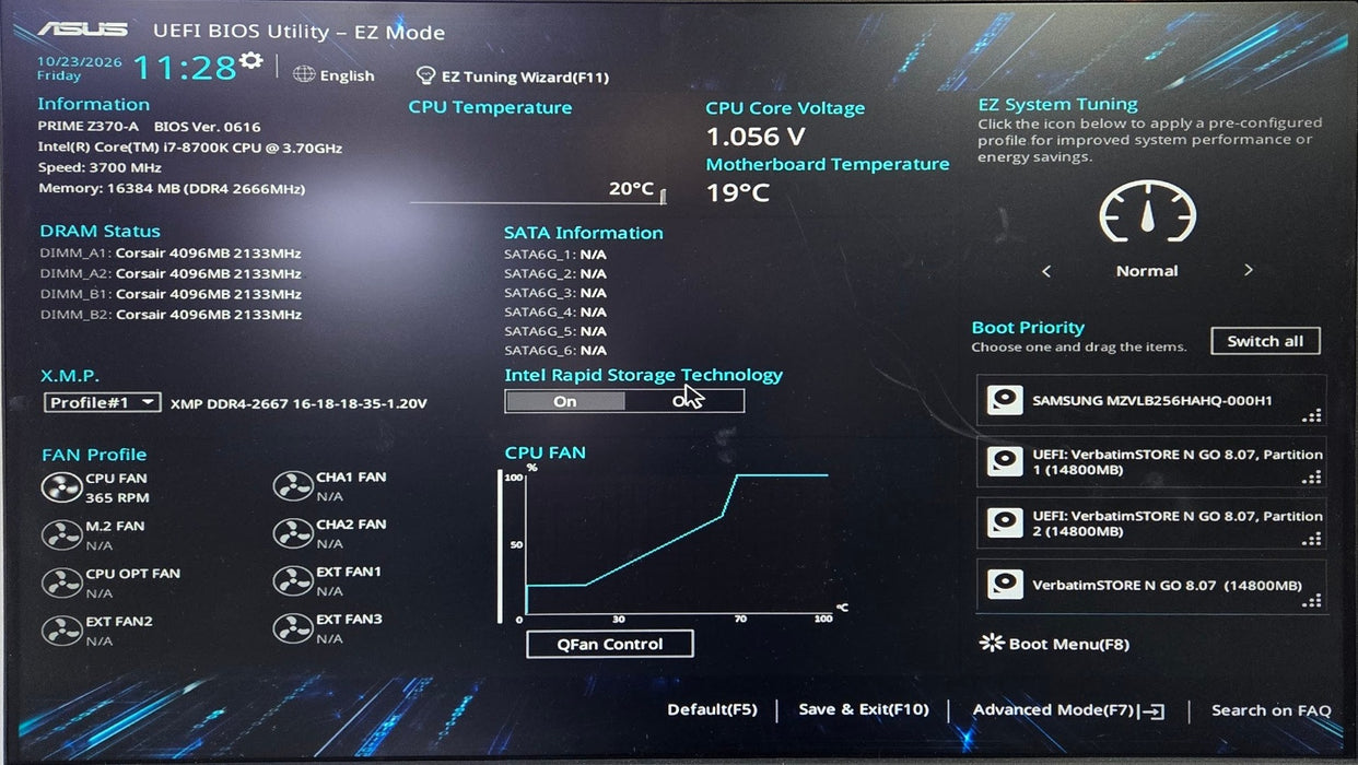 Custom PC- Intel Core i7-8700K 16GB RAM 256GB NVMe 750W PSU