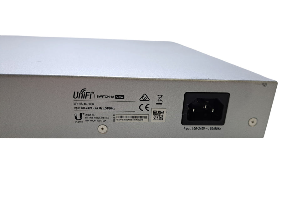 Ubiquiti UniFi US-48-500W 48-Port Gigabit PoE+ Managed Switch with 2 SFP+ 2 SFP