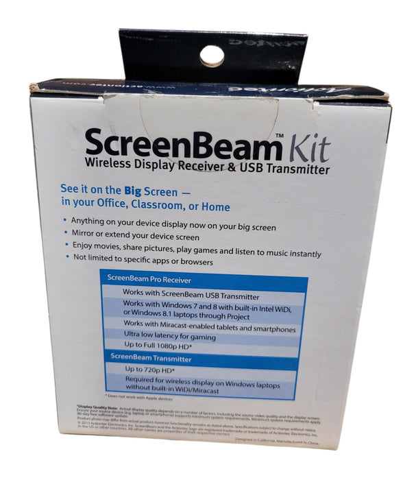 Actiontec ScreenBeam Kit SBWD100KIT01 Wireless Display Receiver