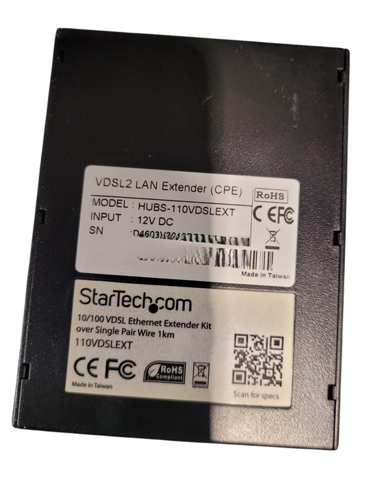 StarTech.com 110VDSLEXT VDSL2 LAN Extender CPE 10/100 Ethernet| Single Unit Only