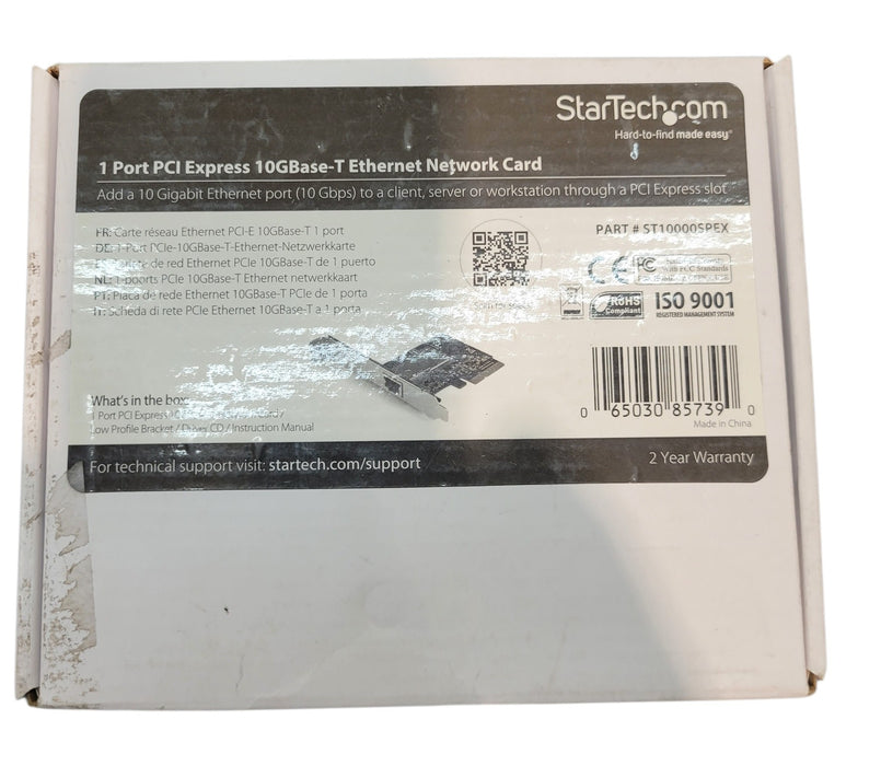 StarTech ST10000SPEX 1 Port PCI Express 10GBase-T Ethernet Network Card