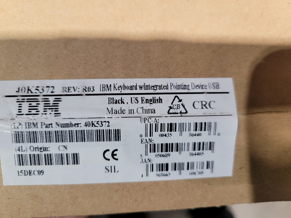 IBM 40K5372 Keyboard w/ Integrated Pointing Device USB Black US English
