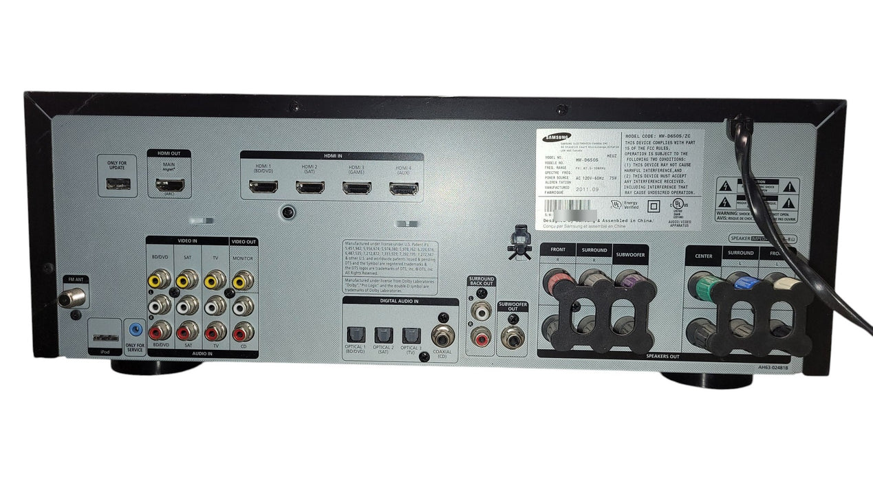 Samsung HW-D650S - 5.1ch AV Receiver 4x HDMI In ARC 3D Sound