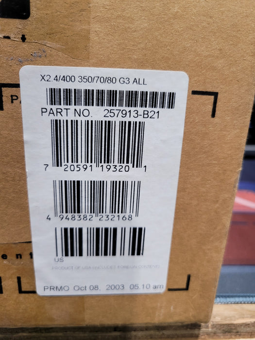 HP 257913-B21 Xeon 2.4GHz Processor Option Kit for ML350 ML370 G3