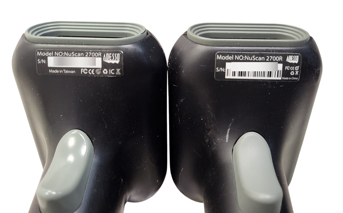 Lot of 2x Adesso NuScan 2700R Wireless Barcode Scanners