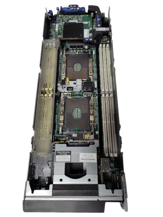 HPE ProLiant BL460c Gen10 Blade Server Barebones w/ 2x Heat sinks, READ _