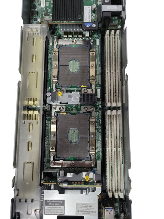 HPE ProLiant BL460c Gen10 Blade Server Barebones w/ 2x Heat sinks, READ _