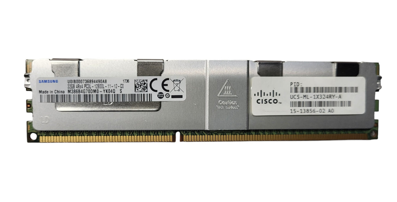 SAMSUNG 32GB 4Rx4 PC3L-12800L ECC LRDIMM SERVER RAM