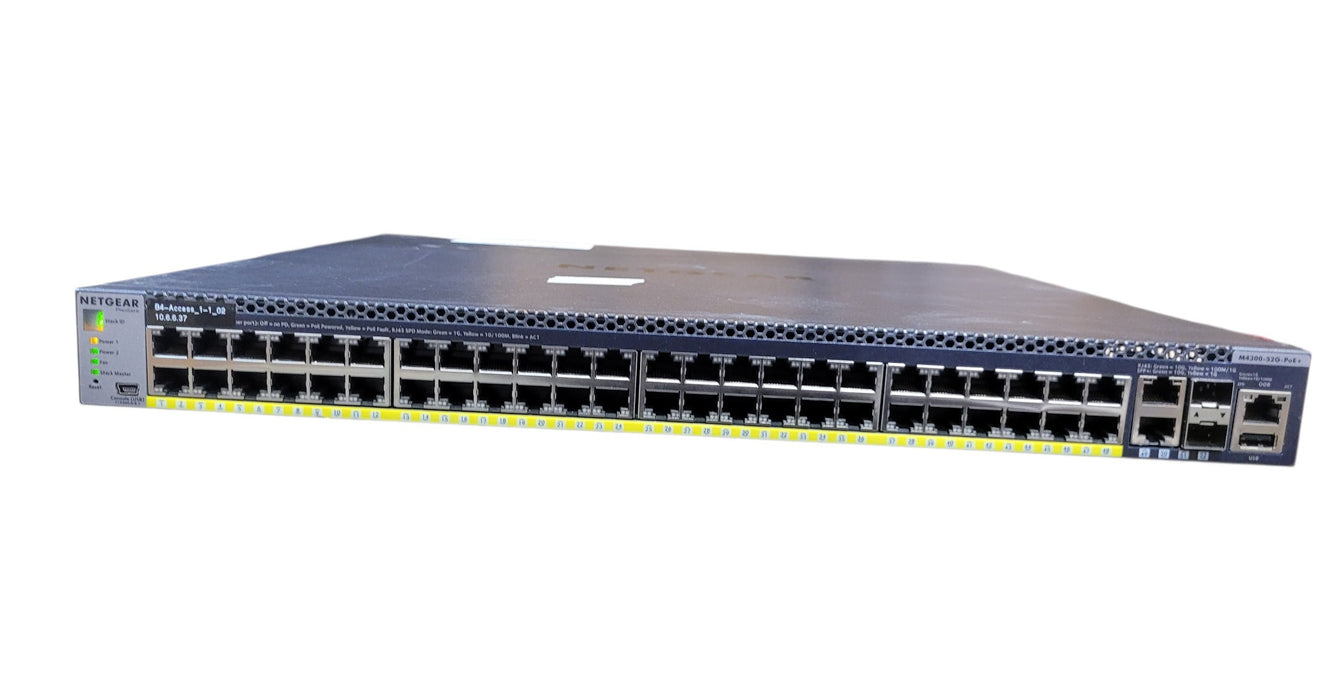 Netgear ProSAFE M4300-52G-PoE+ GSM4352PS 48-Port GbE PoE+ 4-Port 10G Switch
