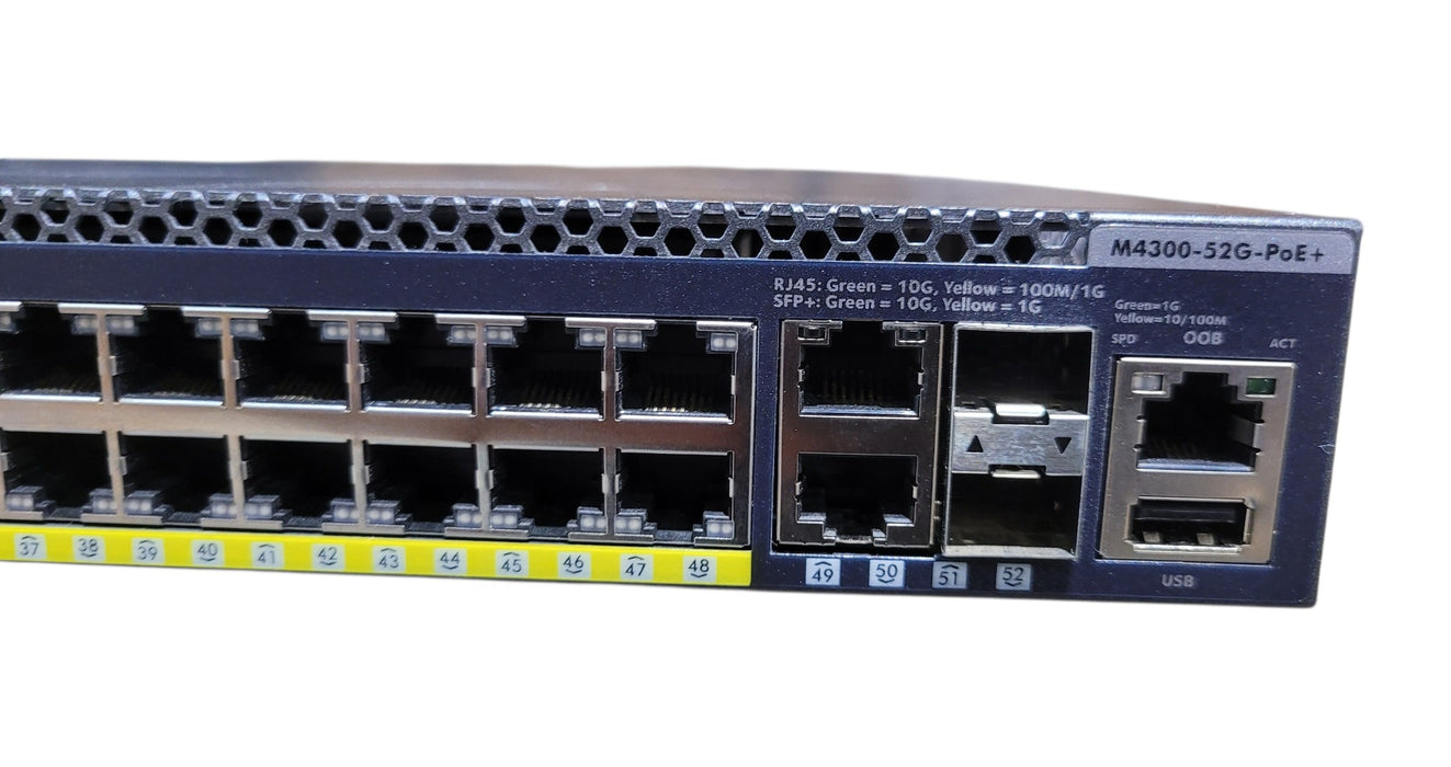 Netgear ProSAFE M4300-52G-PoE+ GSM4352PS 48-Port GbE PoE+ 4-Port 10G Switch