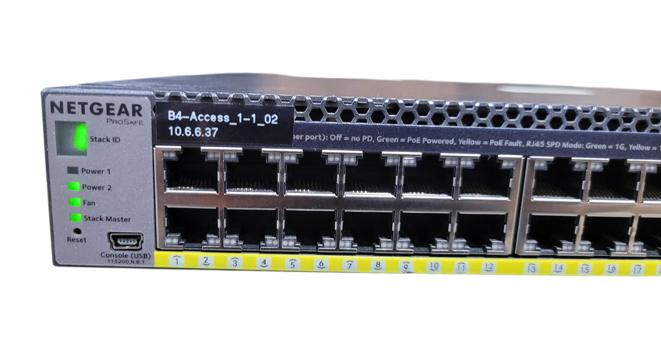 Netgear ProSAFE M4300-52G-PoE+ GSM4352PS 48-Port GbE PoE+ 4-Port 10G Switch