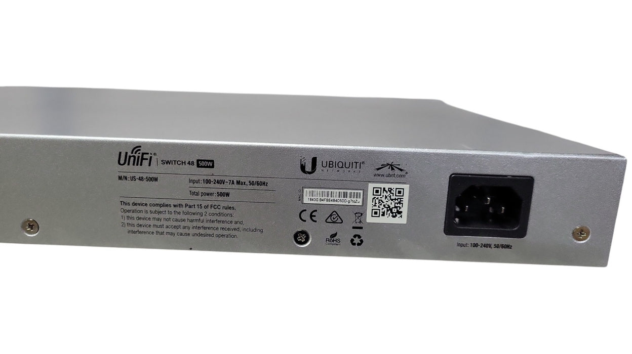 Ubiquiti UniFi US-48-500W 48-Port Gigabit PoE+ Managed Switch with 2 SFP+ 2 SFP