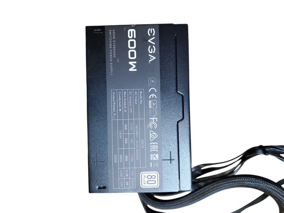 EVGA 600W 80+ Certified PSU, Non Modular