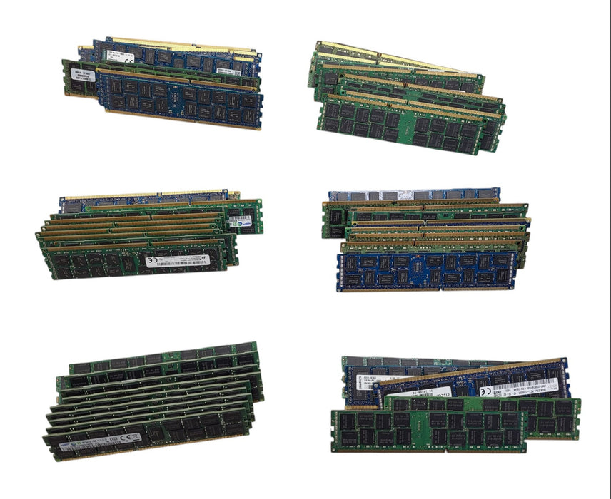 Lot of 55x Assorted brands 16GB PC3/PC3L Server RAM