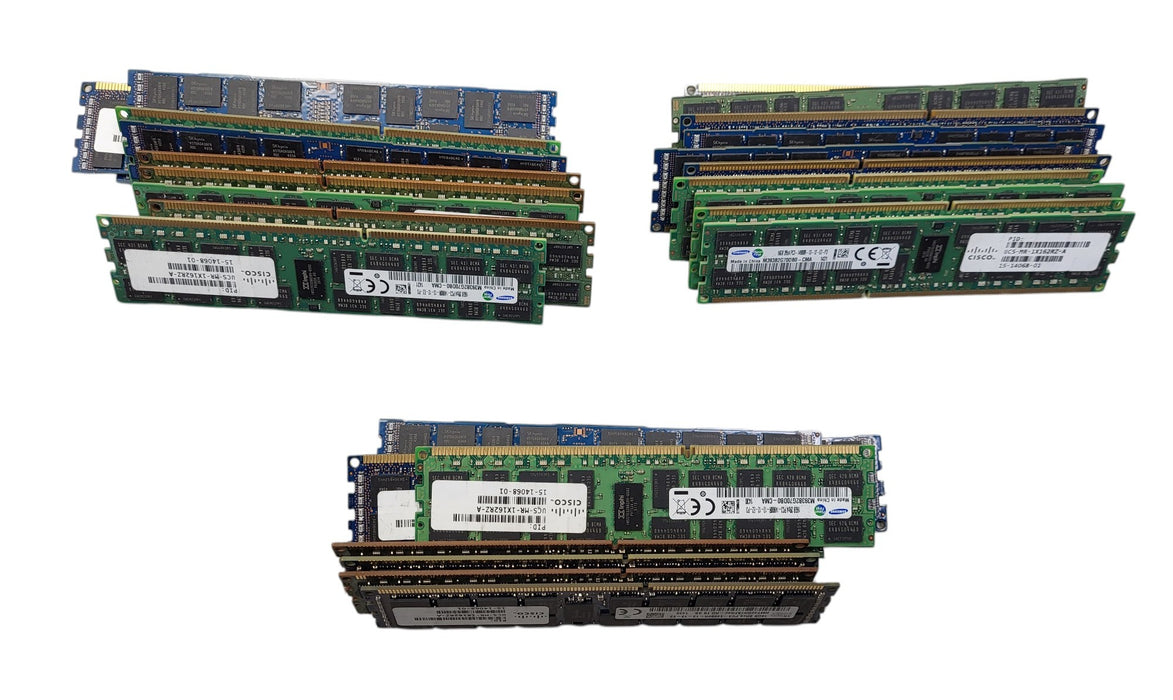 Lot of 30x Assorted brands 16GB PC3-14900R Server RAM