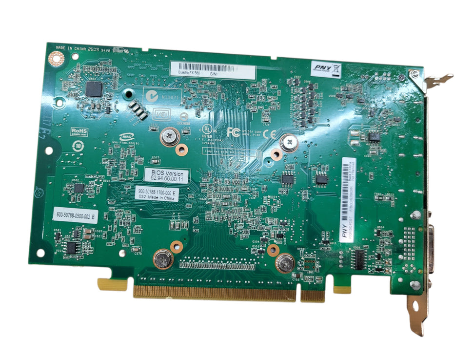 Lot of 2x NVIDIA Quadro FX 580 512MB GDDR3 PCIe Graphics Cards – Untested