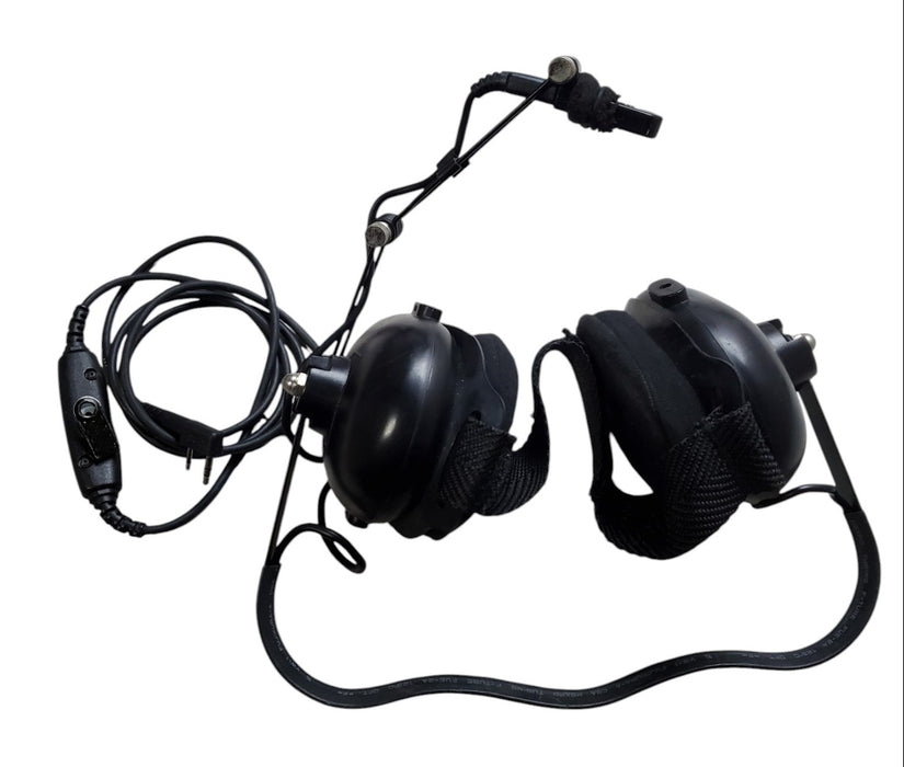 OTTO Behind-the-Head Heavy Duty Headset with PTT and 2-Pin Radio Connector