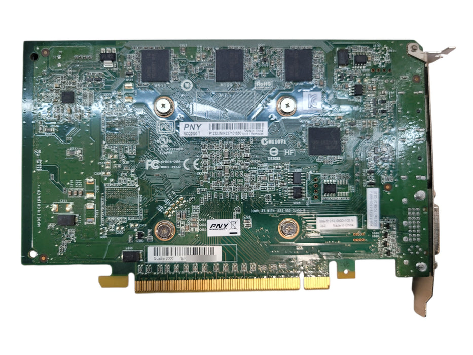 Lot of 2x PNY NVIDIA Quadro 2000 1GB GDDR5 PCIe Graphics Card VCQ2000-T (READ)