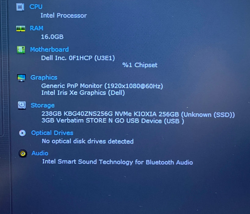 Dell Latitude 5440 Intel Core i5-1335U 1.30GHz 16GB RAM 256GB SSD READ!
