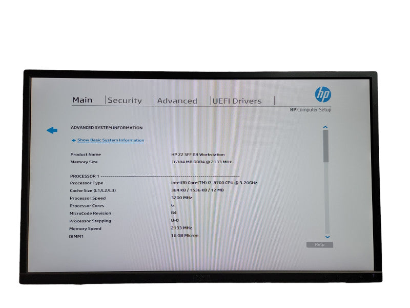 HP Z2 SFF G4 WORKSTATION Intel i7 - 8700 CPU @ 3.20GHz 16GB DDR4 Ram   Î¸