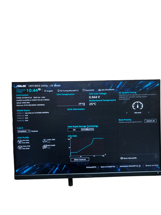 CUSTOM Desktop PRIME H370M-PLUS i5-9400F @2.9 GHz 8GB RAM NO-HDD/SSD