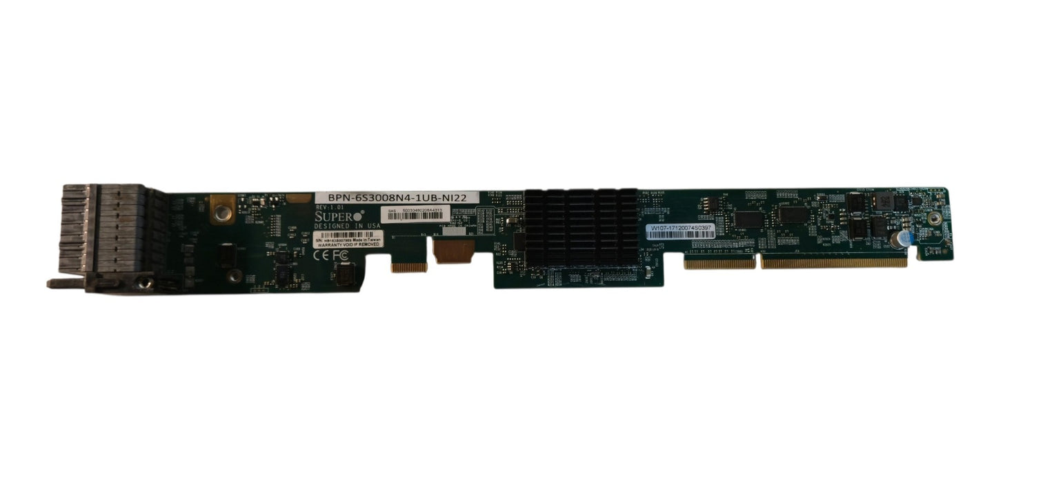 Supermicro BPN-6S3008N4-1UB-NI22 1U Backplane SAS3 NVMe Add-on Module