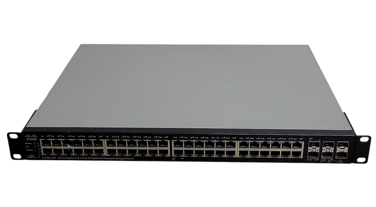 Cisco SG500X-48P 48-Port Gigabit PoE Stackable Managed Switch 4x 10G SFP+