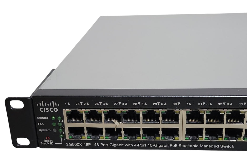 Cisco SG500X-48P 48-Port Gigabit PoE Stackable Managed Switch 4x 10G SFP+