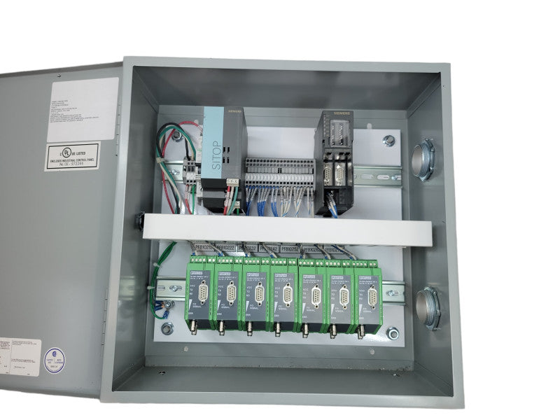 PROFIBUS CABINET - 7x PSI-MOS-PROFIB/FO 850 E 1x 6EP1333-2AA01 1x SIMATIC S7 %