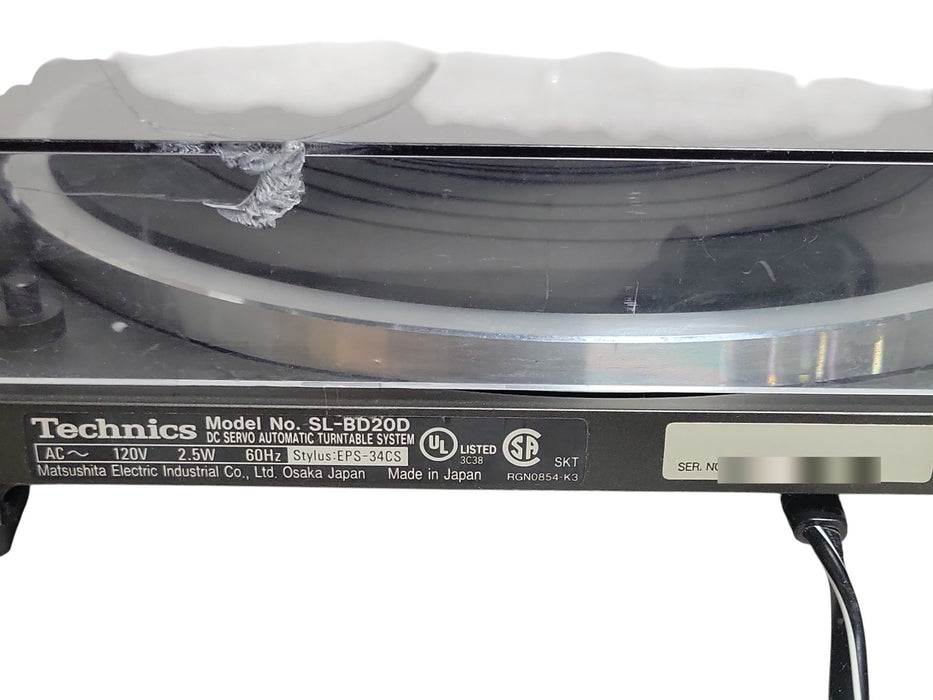 Technics SL-BD20D DC Servo Automatic Turntable System (READ)