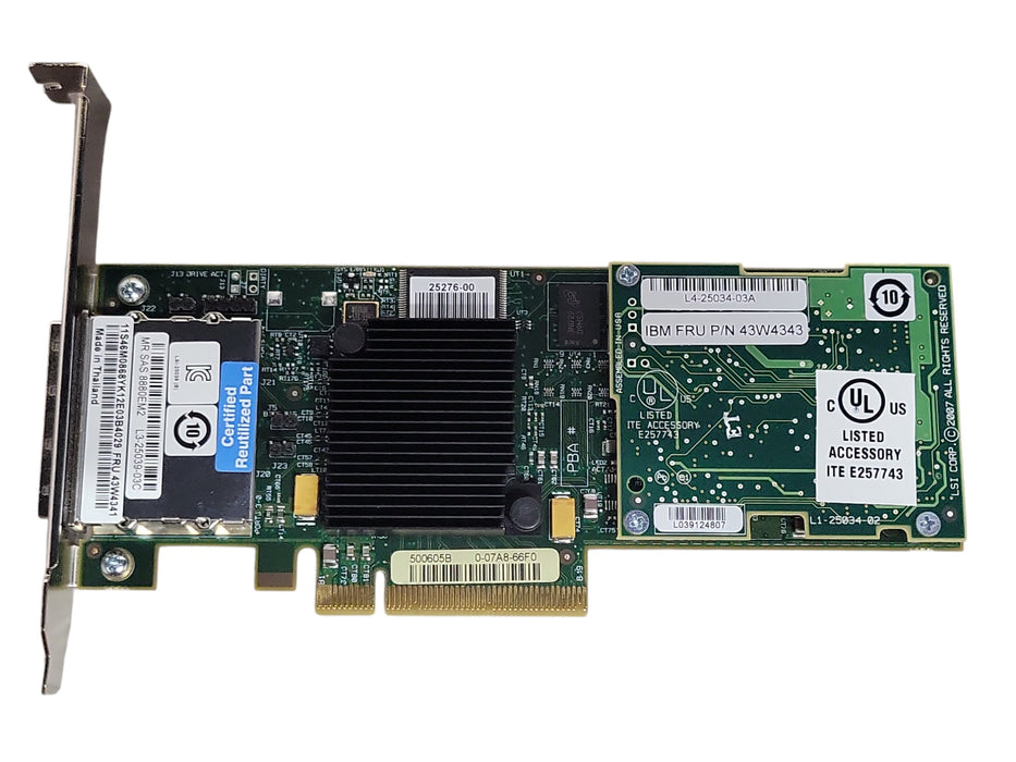 IBM ServeRAID-MR10M SAS/SATA Controller - PCIe RAID Adapter 43W4339/43W4343