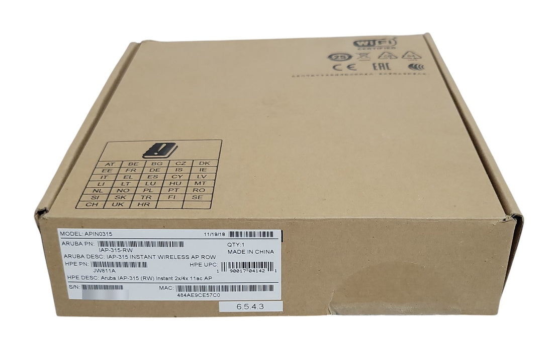Aruba IAP-315-RW APIN0315 Instant Wireless Access Point JW811A
